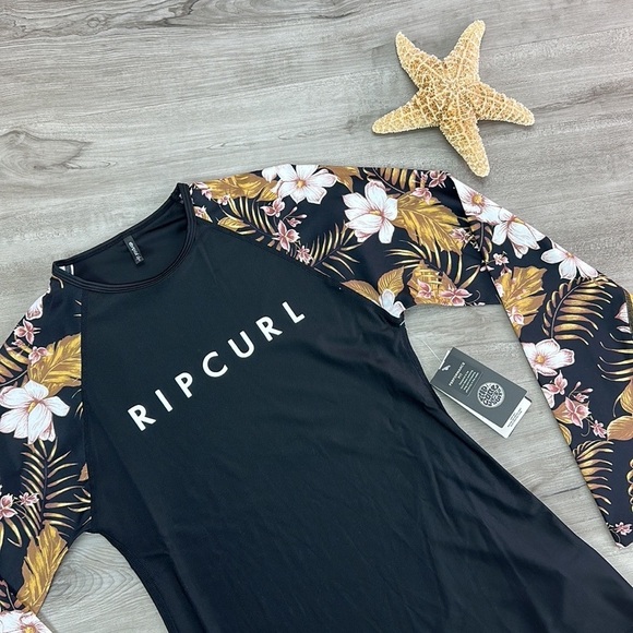 ☀️RIP CURL☀️ PLAYABELLA RELAXED LONG SLEEVE RASH GUARD SUN SHIRT - Picture 5 of 14